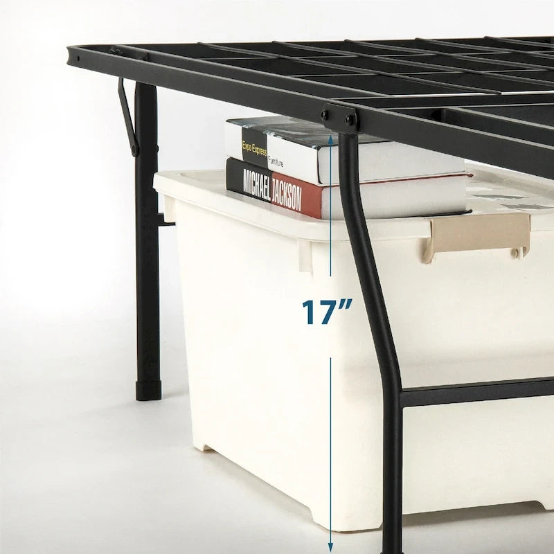 Black Queen Steel Mattress Foundation, 1-Person