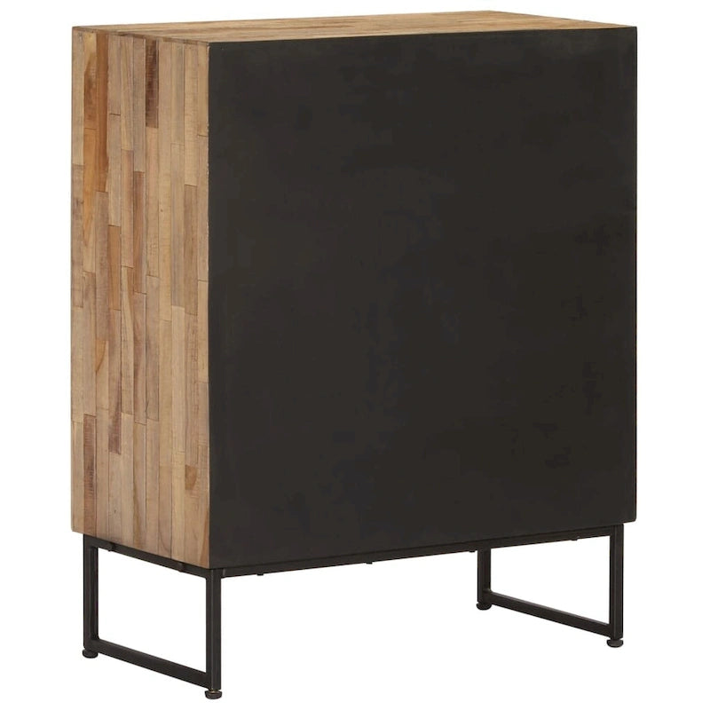 Brown Reclaimed Teak Sideboard with Steel Frame