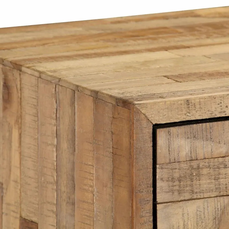 Brown Reclaimed Teak Sideboard with Steel Frame