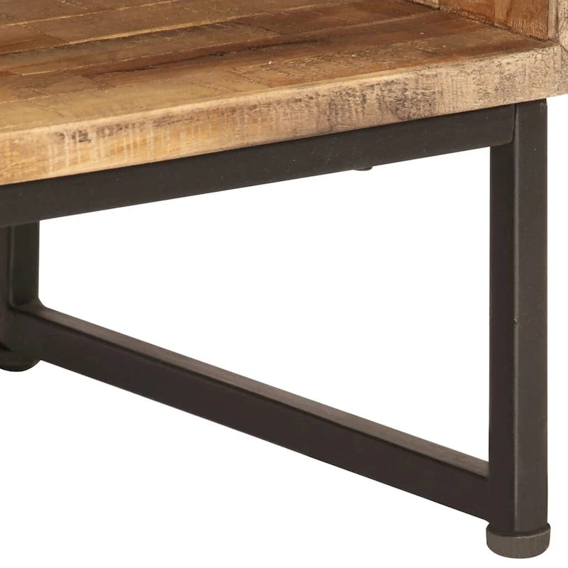 Brown Reclaimed Teak Sideboard with Steel Frame