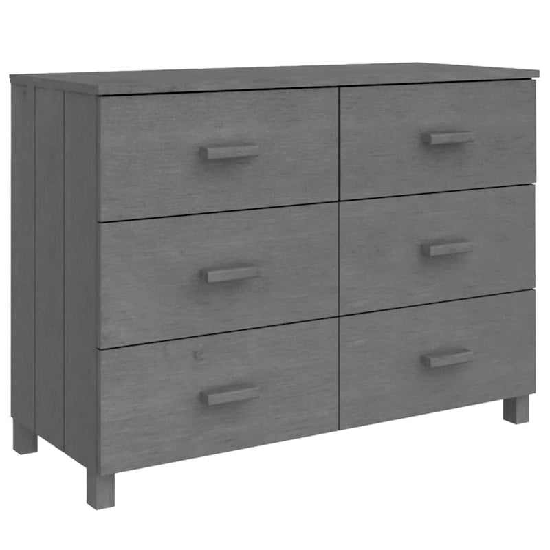 vidaXL Sideboard Buffet Console Cabinet with Storage HAMAR Solid Wood Pine - 44.5x15.7x31.5