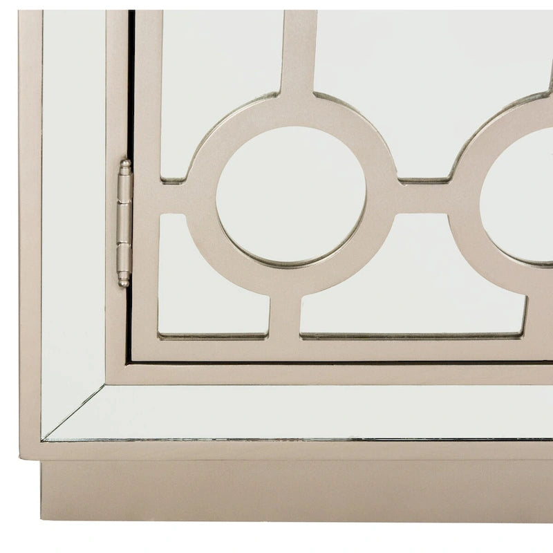 Champagne 2-Door Mirrored Storage Chest, 32"W x 16"D x 29"H