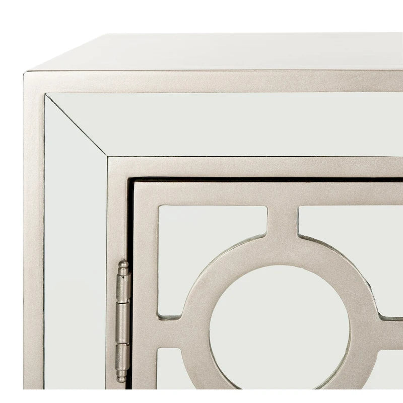 Champagne 2-Door Mirrored Storage Chest, 32"W x 16"D x 29"H