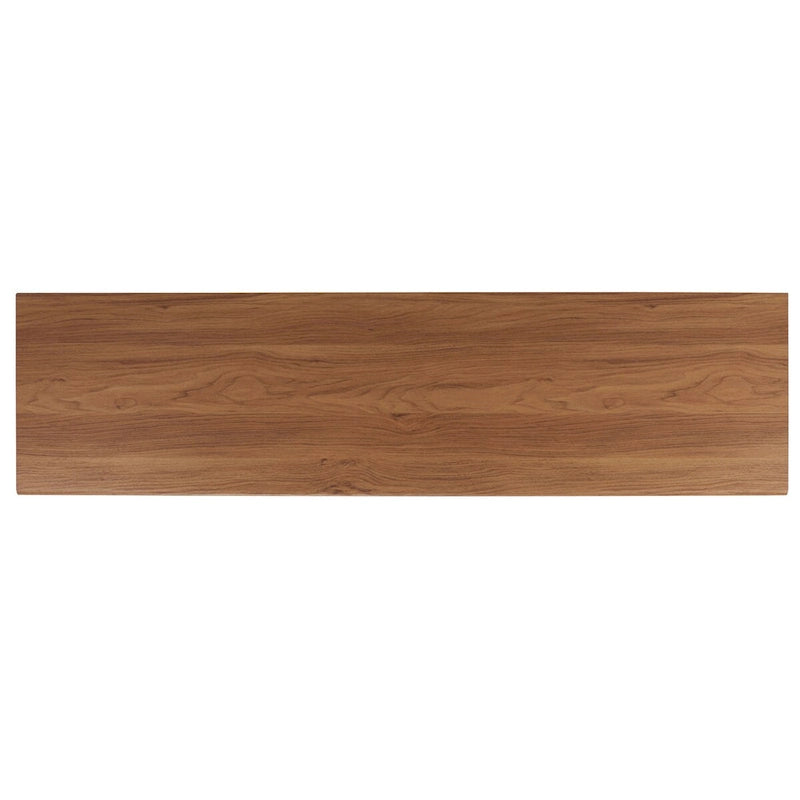 Oak/Black/Walnut/White Mid-Century Slatted 2-Door TV Stand, Single