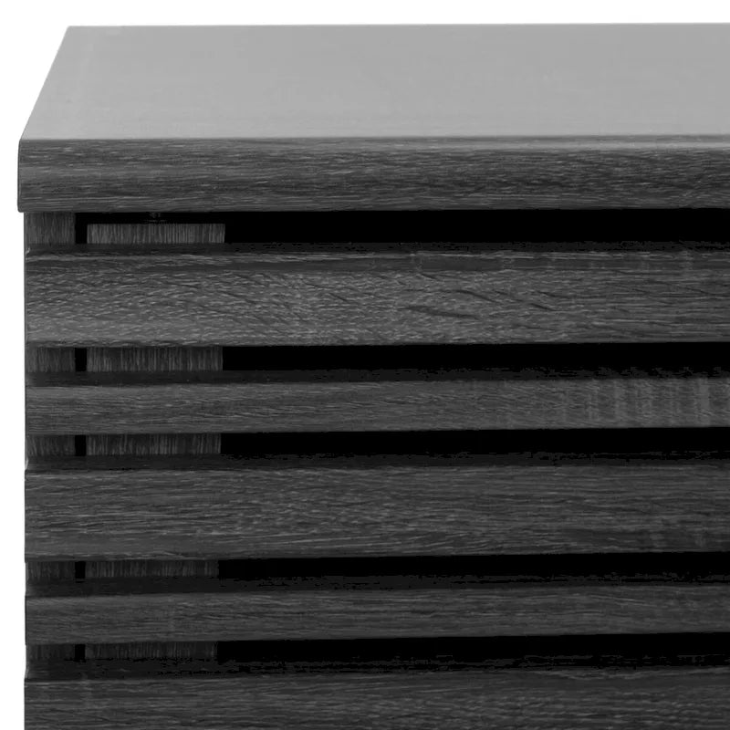 Oak/Black/Walnut/White Mid-Century Slatted 2-Door TV Stand, Single