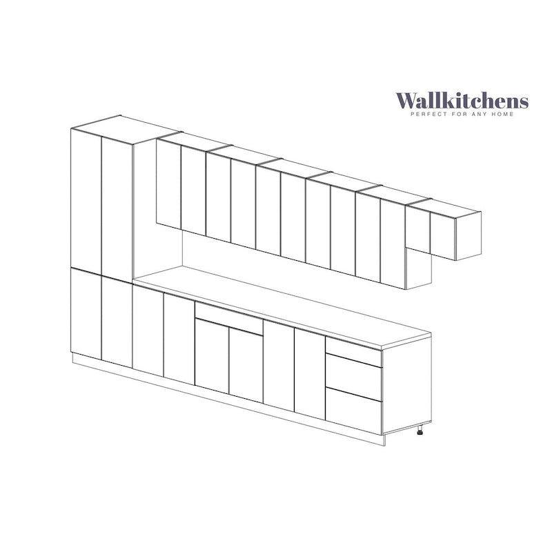 Kitchen Imperial Collection Black Color Base Size 15Ft Wide - 174x24