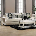 Ivory Chenille Track Arm Sofa, 3-Seat