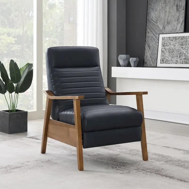 Armando Wood Arm Push Back Recliner by 