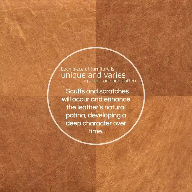 Tan Tufted 2-Seat Apartment Sofa - Full-Grain Italian Leather, 74"