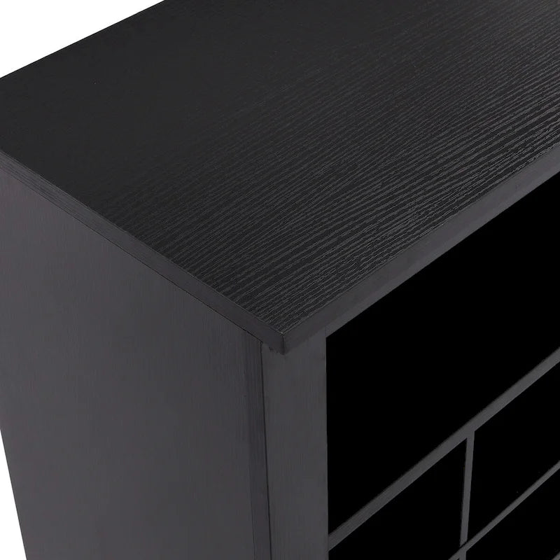 White / Black / Brown 24-Cubby Shoe Storage Cabinet, Minimalist Style, 1-Person Use