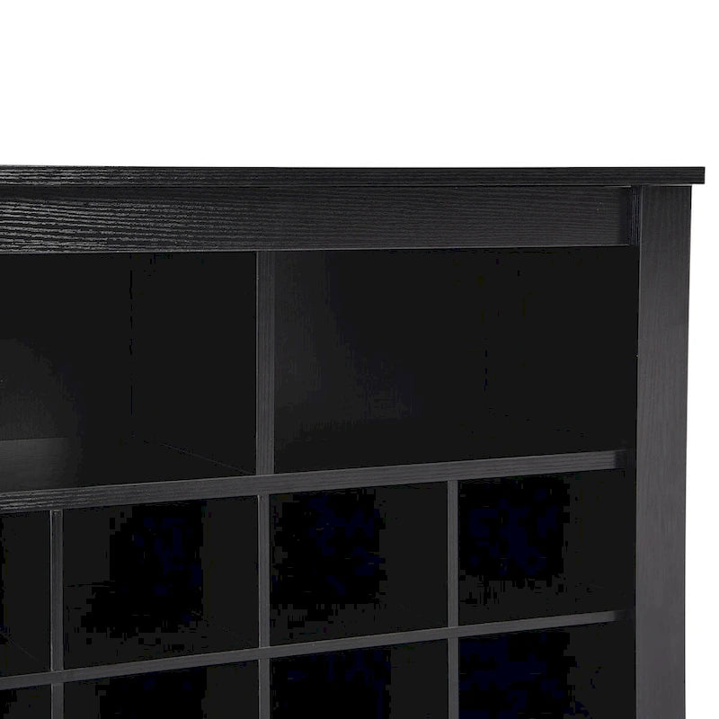 White / Black / Brown 24-Cubby Shoe Storage Cabinet, Minimalist Style, 1-Person Use
