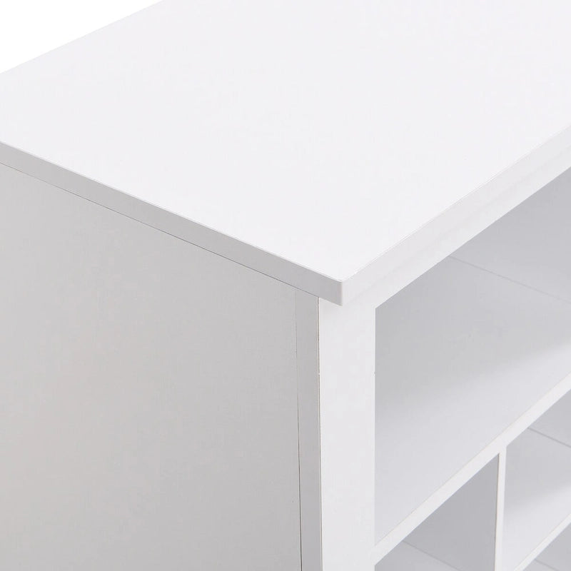 White / Black / Brown 24-Cubby Shoe Storage Cabinet, Minimalist Style, 1-Person Use