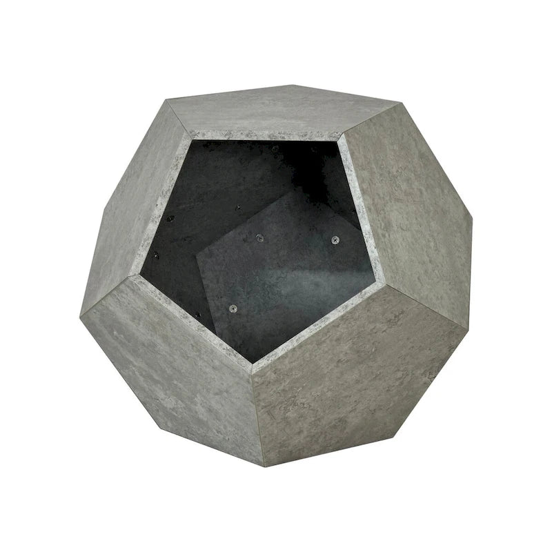 Cat Kennel Side Table, Antique Brown/Cement Grey/Black Brown/White Oak, 1-Cat, MDF