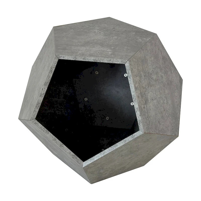 Cat Kennel Side Table, Antique Brown/Cement Grey/Black Brown/White Oak, 1-Cat, MDF