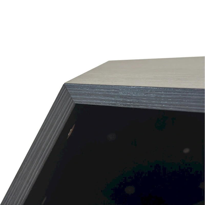 Cat Kennel Side Table, Antique Brown/Cement Grey/Black Brown/White Oak, 1-Cat, MDF