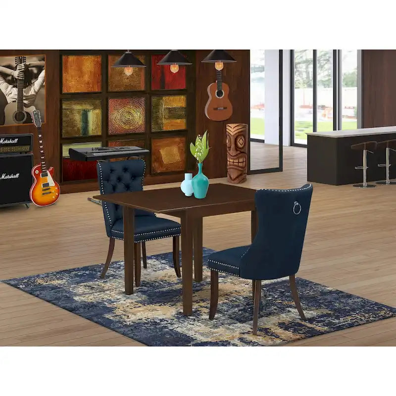  Kitchen Table Set Consists of a Rectangle Dining Table and Parson Chairs, Mahogany (Pieces Options)