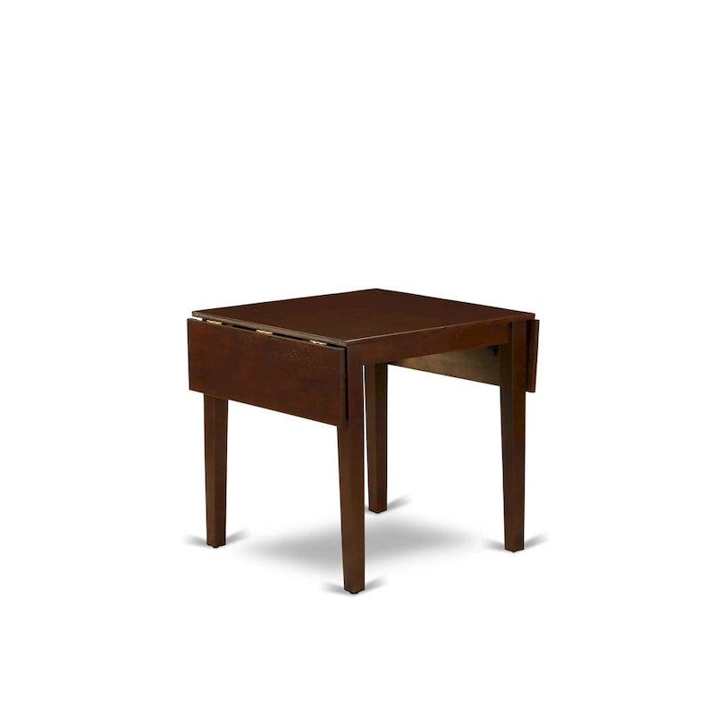 Navy Blue Drop-Leaf Dining Table Set with Button-Tufted Chairs, Mahogany, 3 or 5-Piece