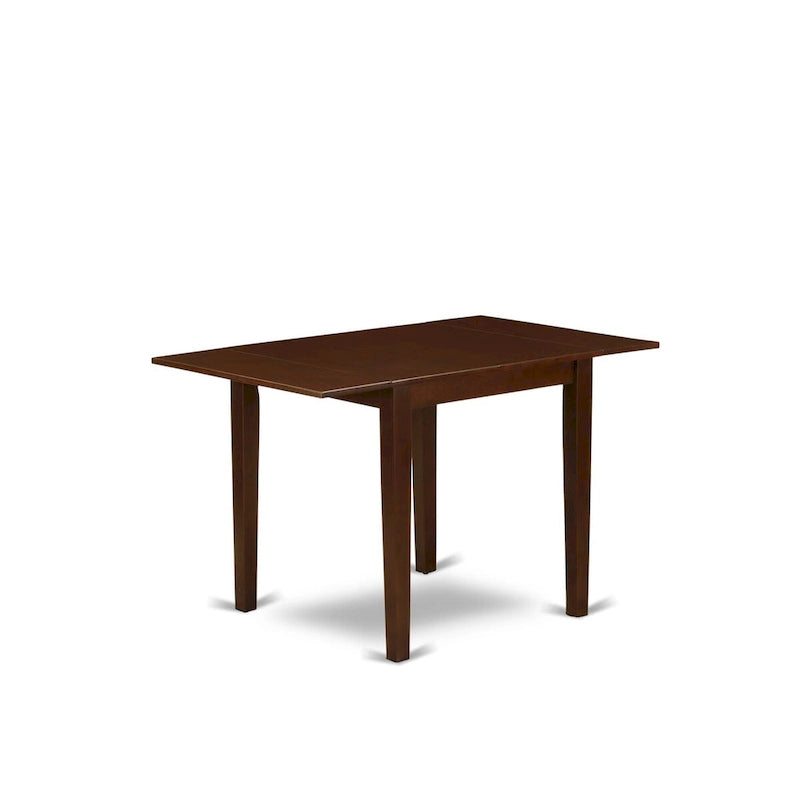 Navy Blue Drop-Leaf Dining Table Set with Button-Tufted Chairs, Mahogany, 3 or 5-Piece