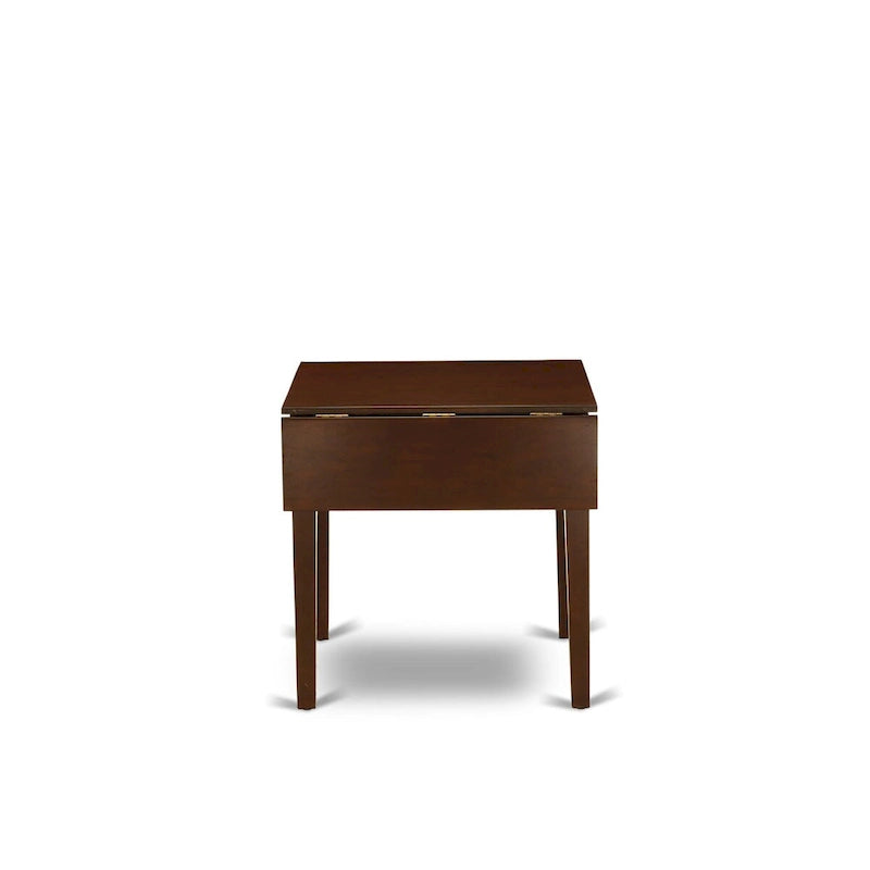 Navy Blue Drop-Leaf Dining Table Set with Button-Tufted Chairs, Mahogany, 3 or 5-Piece