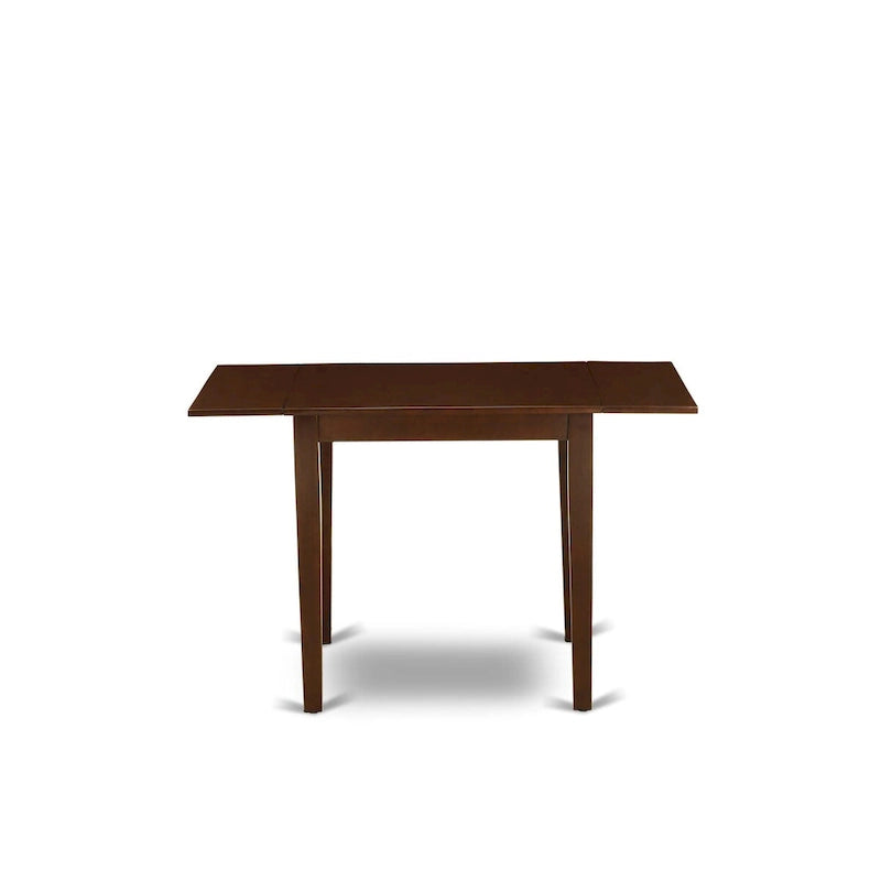 Navy Blue Drop-Leaf Dining Table Set with Button-Tufted Chairs, Mahogany, 3 or 5-Piece