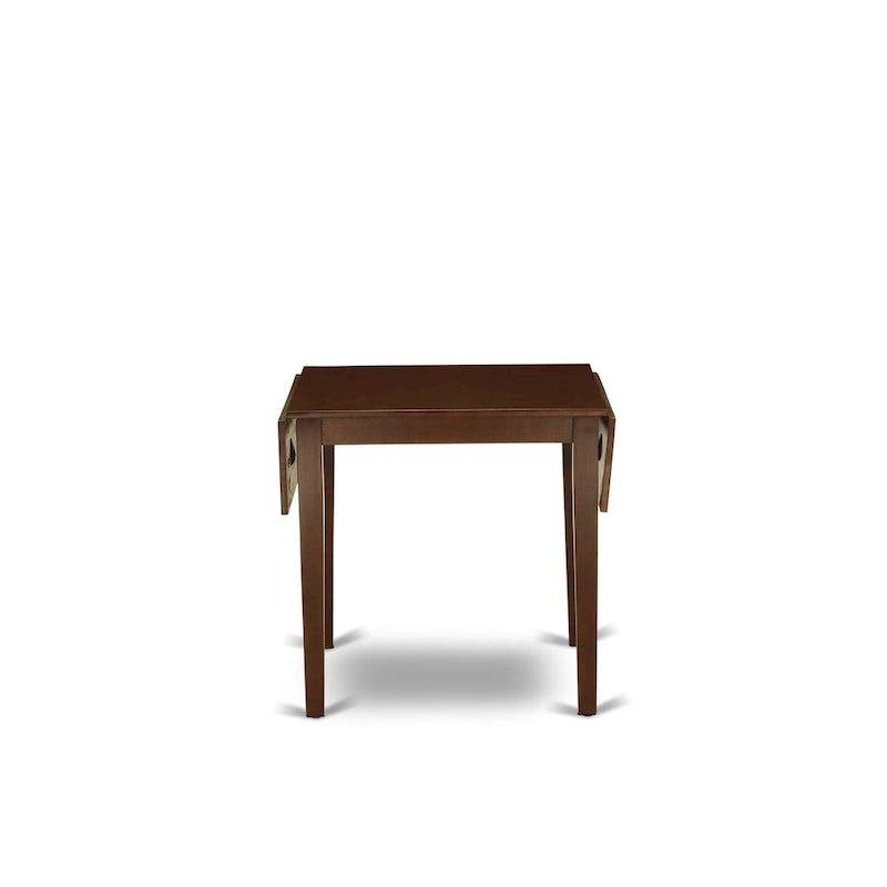 Navy Blue Drop-Leaf Dining Table Set with Button-Tufted Chairs, Mahogany, 3 or 5-Piece