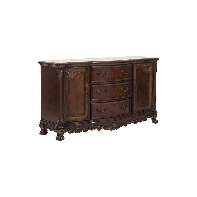 Cherry Oval Double Pedestal Traditional Dining Set, Up to 8-Piece