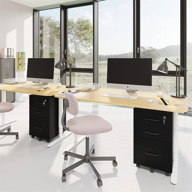 3 Drawer File Cabinet with Lock - 26.47D x 18.56W x 6.91H