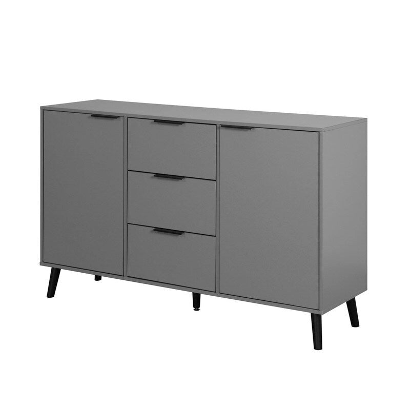 47.2" Natural Sideboard Cabinet with 3 Drawers & 2 Doors