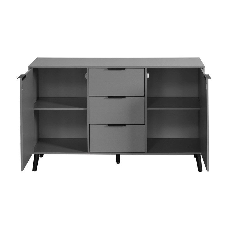 47.2" Natural Sideboard Cabinet with 3 Drawers & 2 Doors