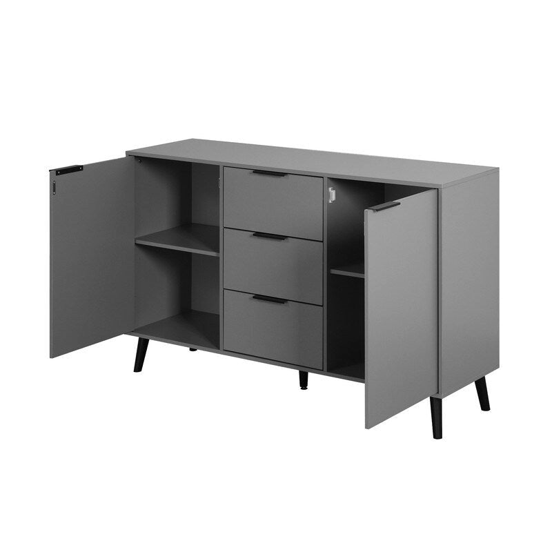 47.2" Natural Sideboard Cabinet with 3 Drawers & 2 Doors