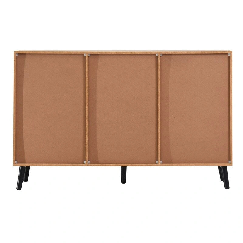47.2" Natural Sideboard Cabinet with 3 Drawers & 2 Doors