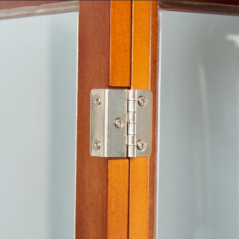 Lighted Curio Diapaly Cabinet,Adjustable Shelves,Mirrored Back Panel,Tempered Glass Doors (6 Tier),(E26 light bulb not included)