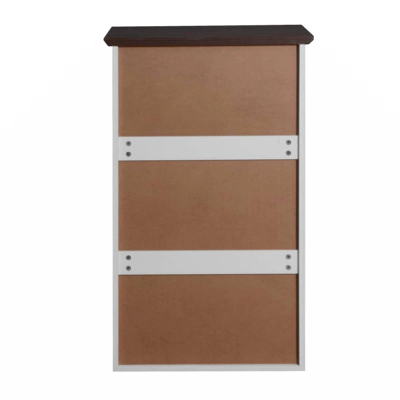 White 5-Drawer Dresser with Wood Top, Storage Chest for Bedroom