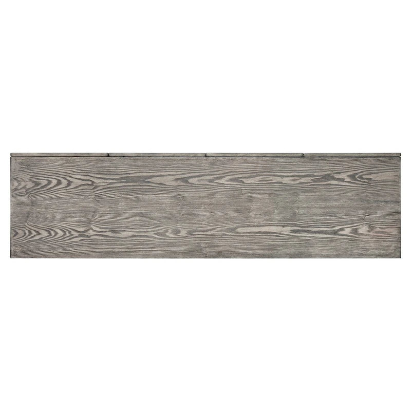 Grey Rustic Style 4-Door Console Cabinet