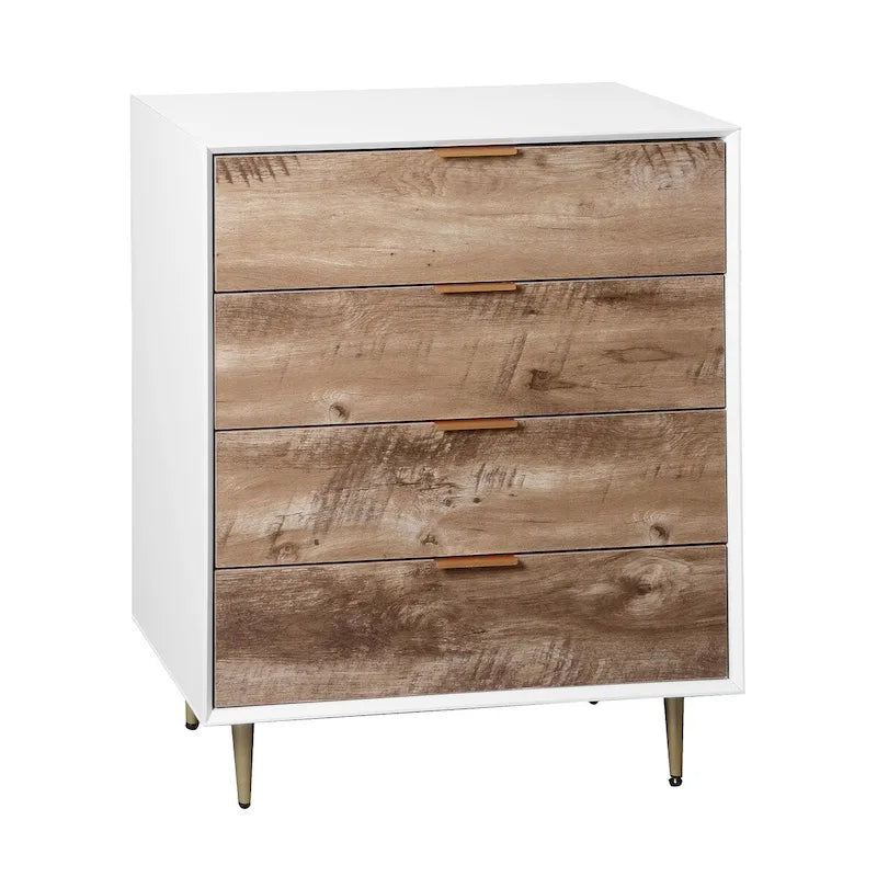 Wooden Tall 4 Drawer Dresser