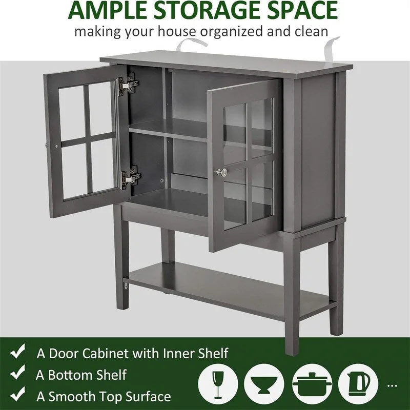 Modern Sideboard Buffet Cabinet - 31.5 L x 11'W x 33 H