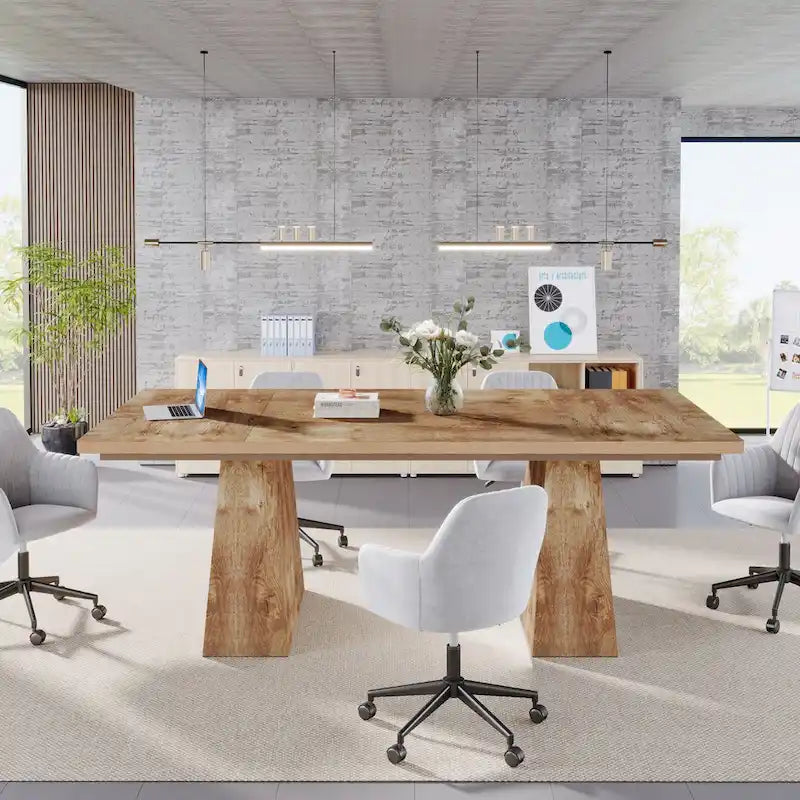 Rustic Brown / Grey / Black / Natural, With or Without Shelf, Rectangular Dining Table for 4–6