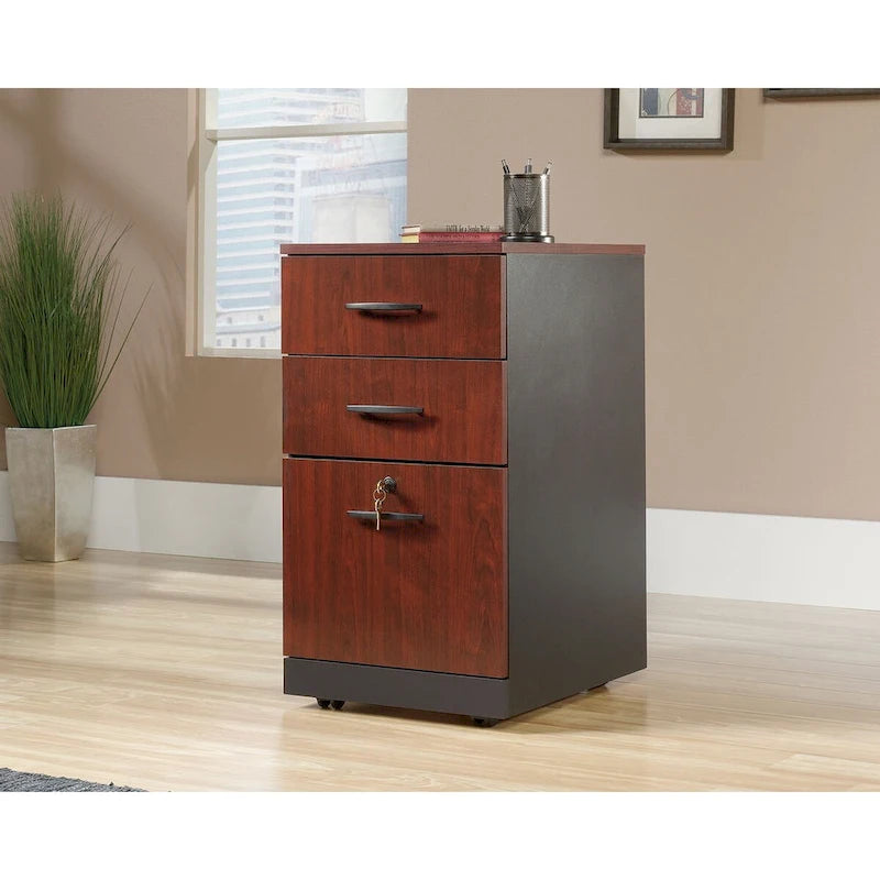 Classic Cherry 3-Drawer File Pedestal, 1-Person