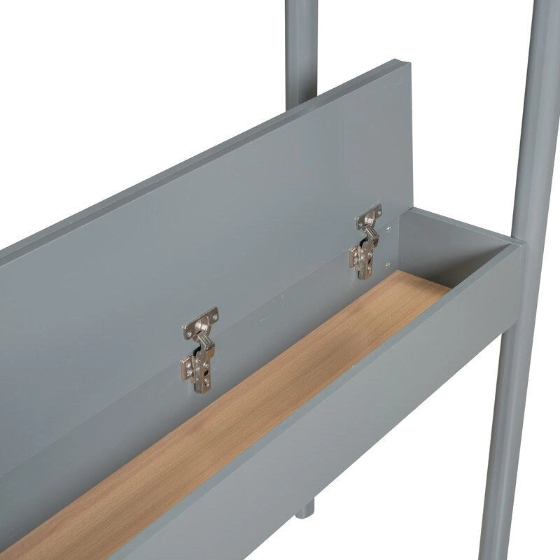 Twin Size Teddy Fleece Loft Bed Wood Bed