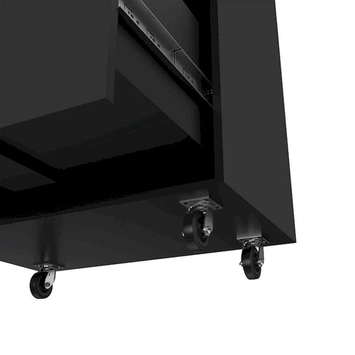 3 Drawers Storage Cabinet with Casters Lions Office, Black Wengue Finish,High quality and durable