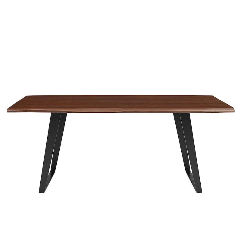 Walnut Live Edge Acacia Wood Dining Table, Seats 8