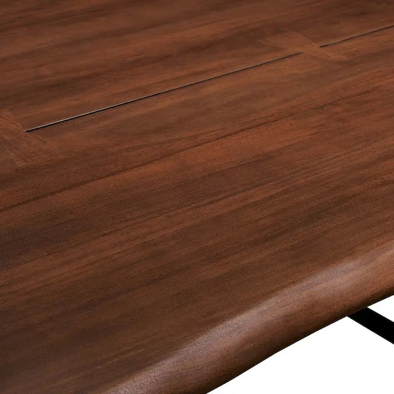 Walnut Live Edge Acacia Wood Dining Table, Seats 8