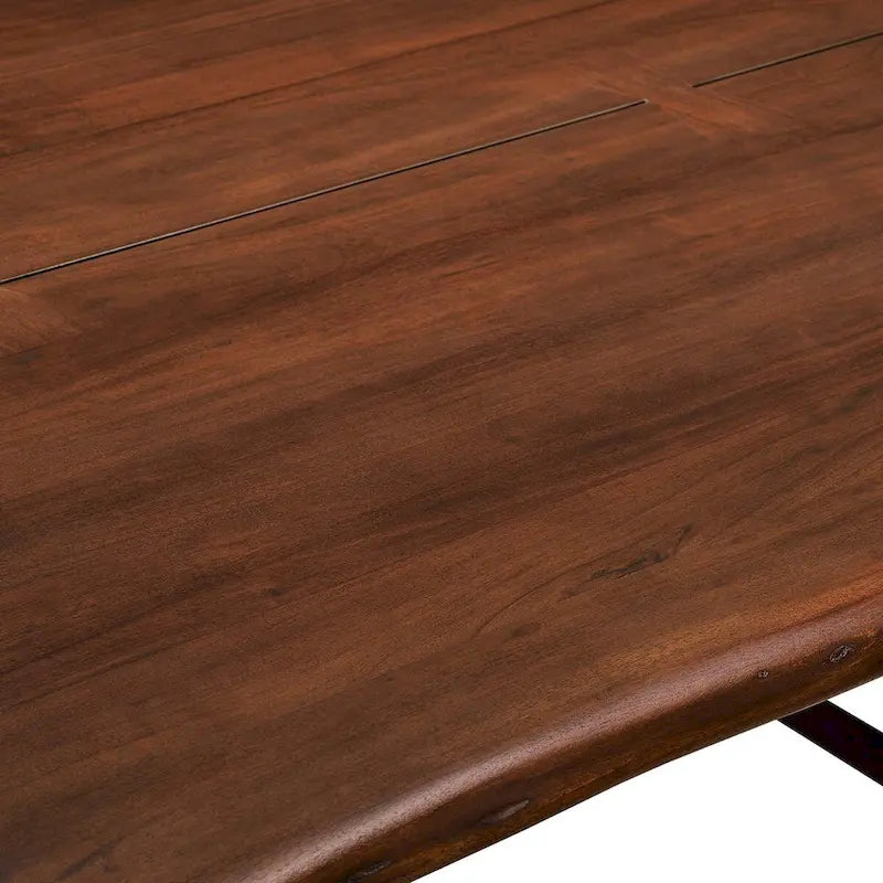 Walnut Live Edge Acacia Wood Dining Table, Seats 8