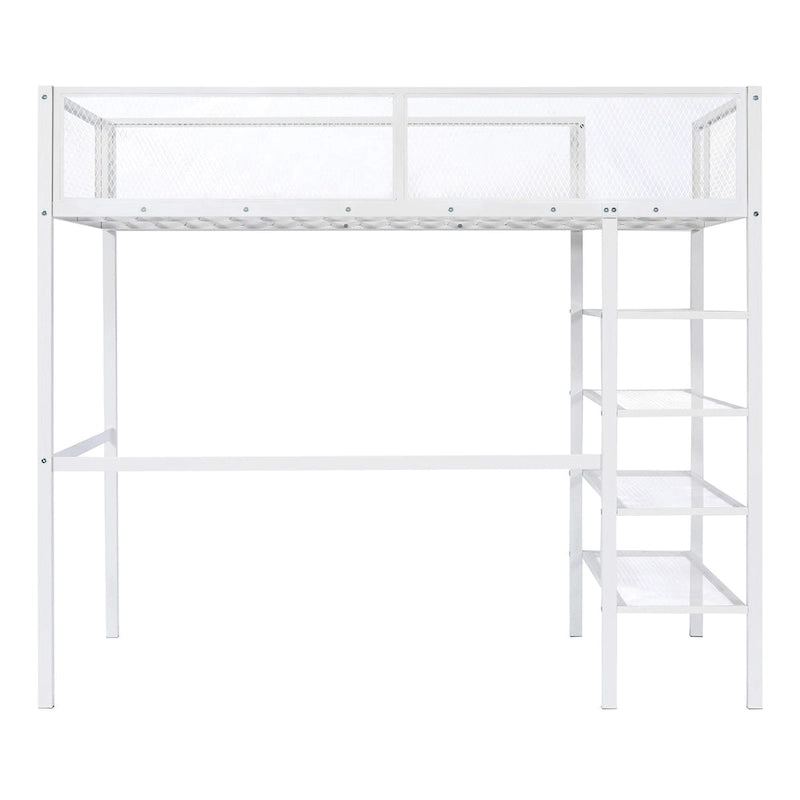 White Modern Style Multi-functional Loft Bed