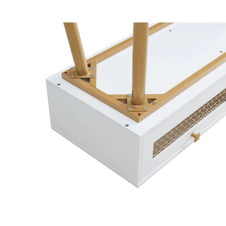 41.9 Wood 2-Drawer Entryway Console Table