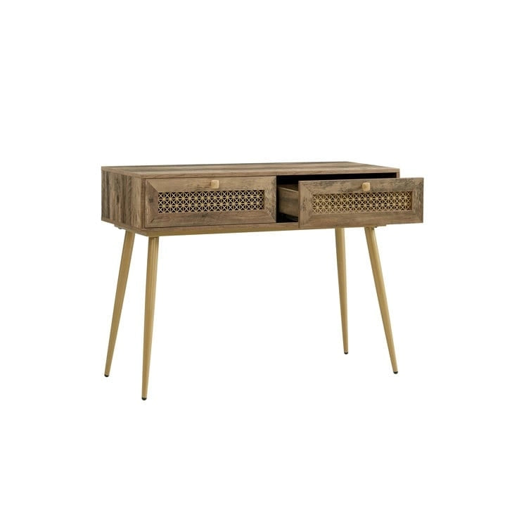 41.9 Wood 2-Drawer Entryway Console Table