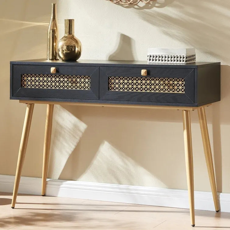 41.9 Wood 2-Drawer Entryway Console Table