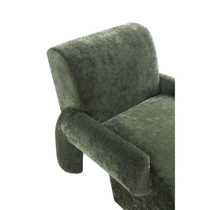Beige / Olive Green Chenille Mid-Century Modern Sofa Set for 3, Set of 3
