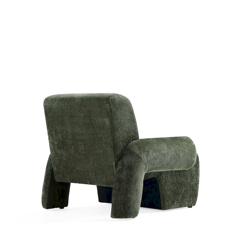 Beige / Olive Green Chenille Mid-Century Modern Sofa Set for 3, Set of 3