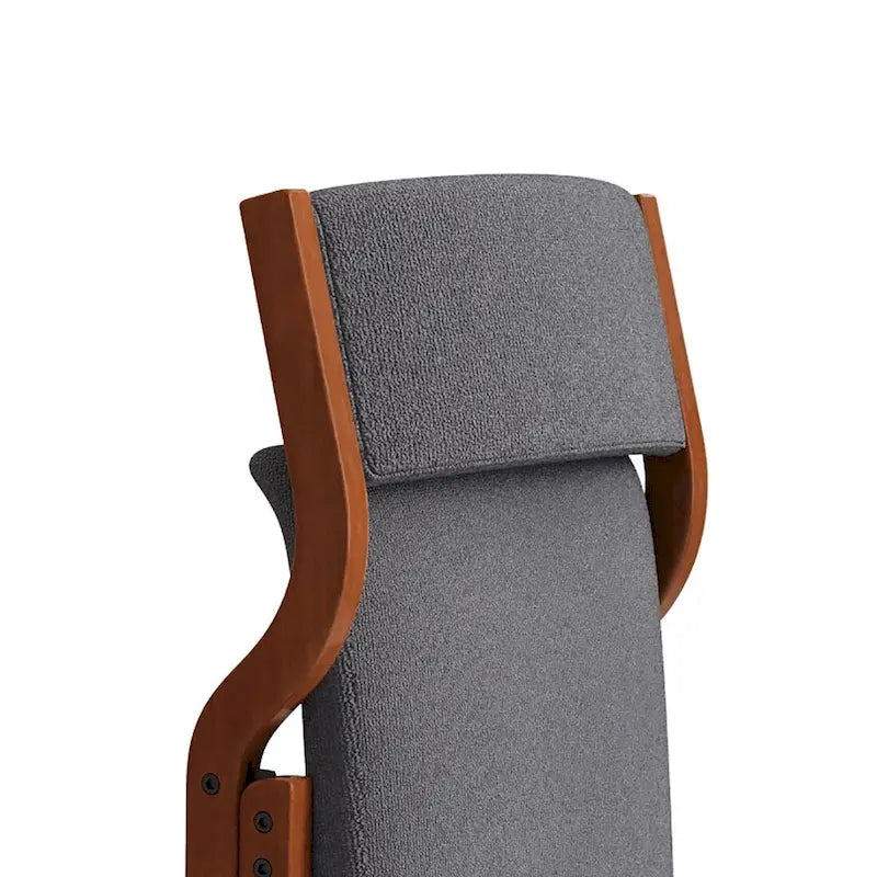 White/Cherry & Grey/Cherry Fabric Foldable Dining Chair, Set of 2